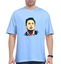 Load image into Gallery viewer, Elon Musk Oversized T-Shirt for Men-Baby Blue-Ektarfa.online
