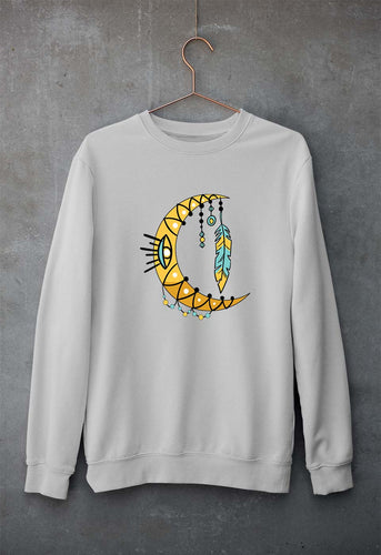 Dream Catcher Moon Unisex Sweatshirt for Men/Women-Grey Melange-Ektarfa.online
