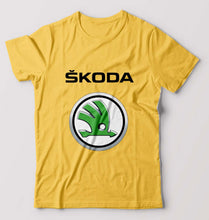 Load image into Gallery viewer, Skoda T-Shirt for Men-S(38 Inches)-Golden Yellow-Ektarfa.online
