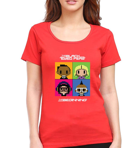 Black Eyed Peas T-Shirt for Women-Red-Ektarfa.online
