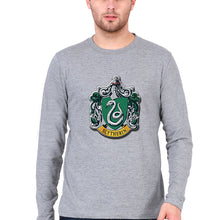 Load image into Gallery viewer, Slytherin Harry Potter Full Sleeves T-Shirt for Men-Grey Melange-Ektarfa.online
