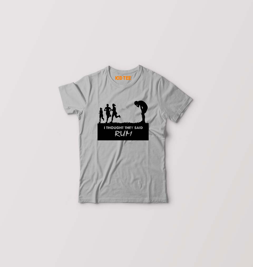 Rum Funny Kids T-Shirt for Boy/Girl-0-1 Year(20 Inches)-Grey-Ektarfa.online