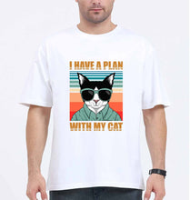 Load image into Gallery viewer, Cat Oversized T-Shirt for Men-White-Ektarfa.online
