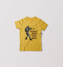 Load image into Gallery viewer, Guns N&#39; Roses Make Love Not War Kids T-Shirt for Boy/Girl-0-1 Year(20 Inches)-Golden Yellow-Ektarfa.online
