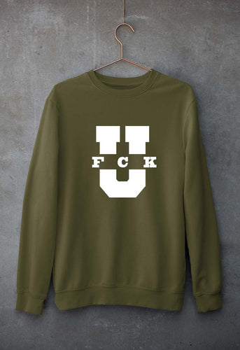 Fuck You Unisex Sweatshirt for Men/Women-Olive Green-Ektarfa.online