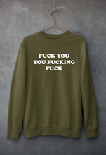 Load image into Gallery viewer, Funny Fuck Unisex Sweatshirt for Men/Women-S(40 Inches)-Olive Green-Ektarfa.online
