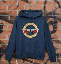 Load image into Gallery viewer, Guns and Roses Unisex Hoodie for Men/Women-S(40 Inches)-Navy Blue-Ektarfa.online
