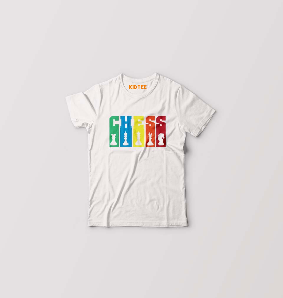 Chess Kids T-Shirt for Boy/Girl-0-1 Year(20 Inches)-White-Ektarfa.online
