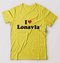 Load image into Gallery viewer, I Love Lonavla T-Shirt for Men-Yellow-Ektarfa.online
