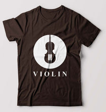 Load image into Gallery viewer, Violin T-Shirt for Men-Coffee Brown-Ektarfa.online
