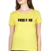 Load image into Gallery viewer, Free Fire T-Shirt for Women-XS(32 Inches)-Yellow-Ektarfa.online

