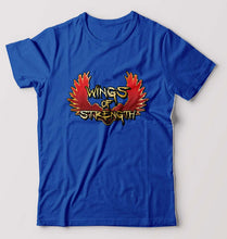 Load image into Gallery viewer, Wings of Strength T-Shirt for Men-S(38 Inches)-Royal Blue-Ektarfa.online

