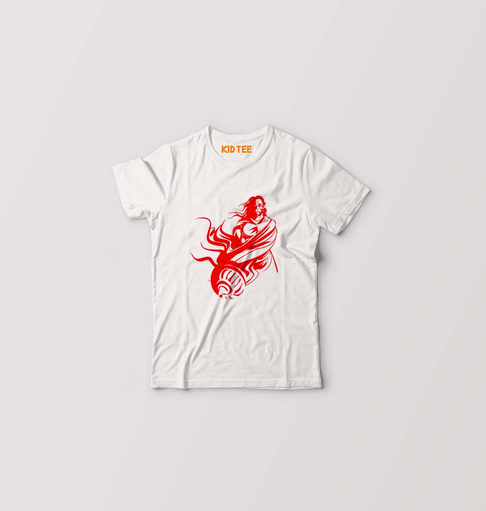Hanuman Ji (God) Kids T-Shirt for Boy/Girl-White-Ektarfa.online
