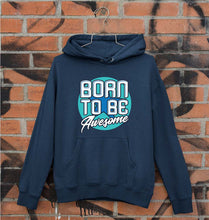 Load image into Gallery viewer, Born To be Awesome Unisex Hoodie for Men/Women-S(40 Inches)-Navy Blue-Ektarfa.online
