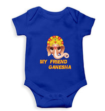 Load image into Gallery viewer, Ganpati JI(Ganesh) Kids Romper For Baby Boy/Girl-0-5 Months(18 Inches)-Royal Blue-Ektarfa.online
