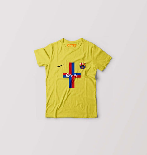 Barcelona 2022-23 Kids T-Shirt for Boy/Girl-Yellow-Ektarfa.online