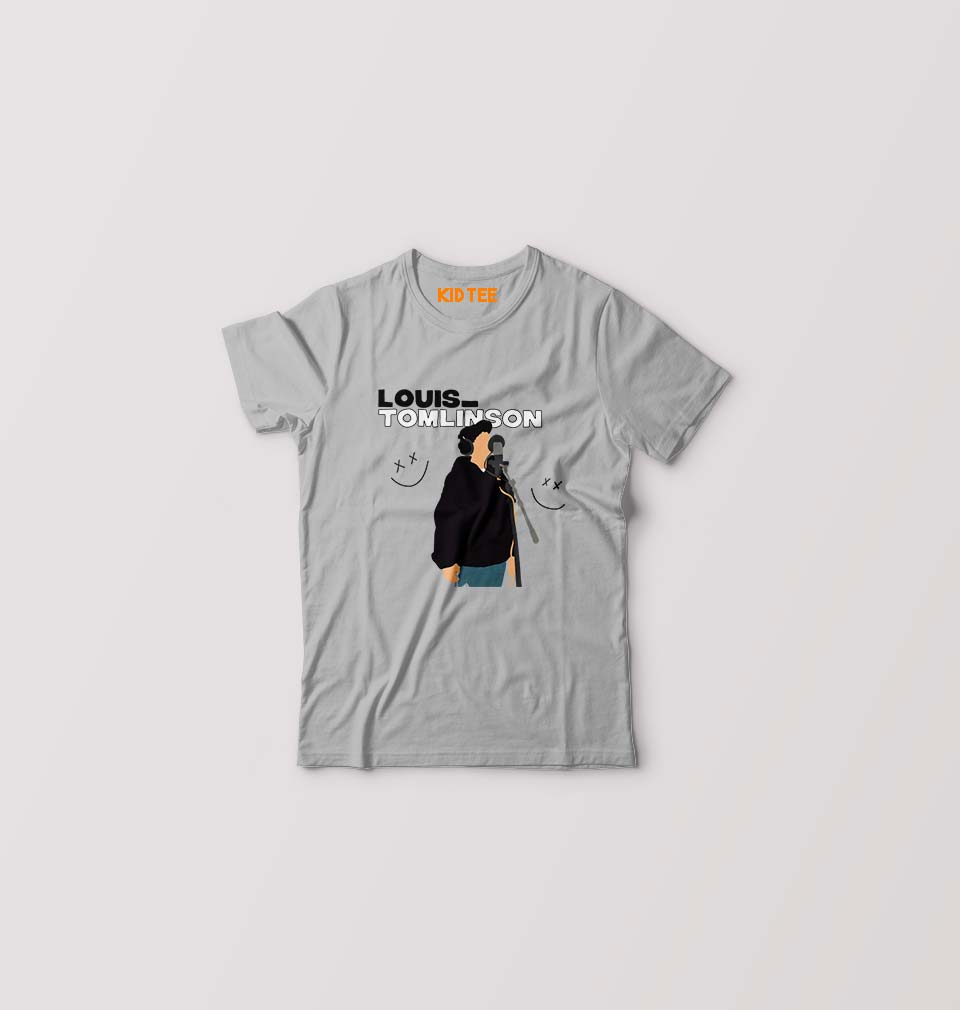 Louis Tomlinson Kids T-Shirt for Boy/Girl-Grey-Ektarfa.online