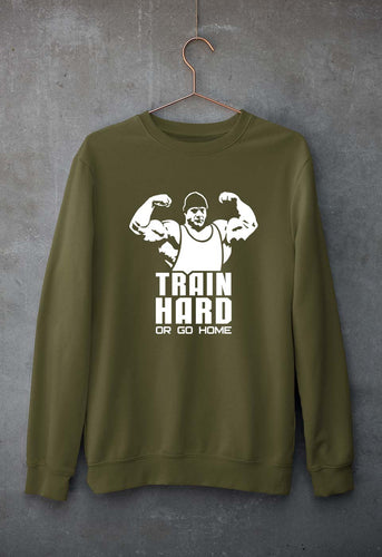 Gym Unisex Sweatshirt for Men/Women-S(40 Inches)-Olive Green-Ektarfa.online