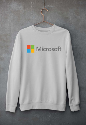 Microsooft Unisex Sweatshirt for Men/Women-Grey Melange-Ektarfa.online