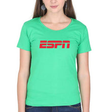 Load image into Gallery viewer, ESPN T-Shirt for Women-XS(32 Inches)-flag green-Ektarfa.online
