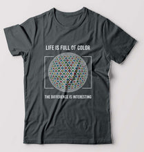 Load image into Gallery viewer, Life T-Shirt for Men-S(38 Inches)-Steel grey-Ektarfa.online
