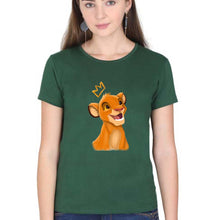 Load image into Gallery viewer, Lion King Simba T-Shirt for Women-Dark Green-Ektarfa.online
