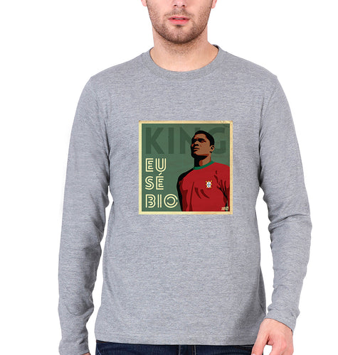 Eusébio Full Sleeves T-Shirt for Men-Grey Melange-Ektarfa.online