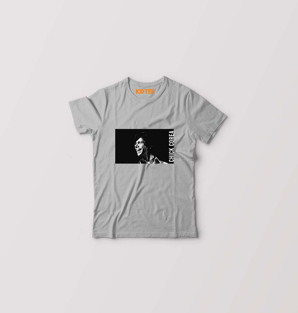 Chick Corea Kids T-Shirt for Boy/Girl-Grey-Ektarfa.online