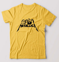 Load image into Gallery viewer, Metallica T-Shirt for Men-S(38 Inches)-Golden Yellow-Ektarfa.online
