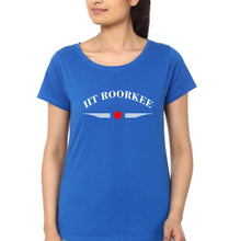Load image into Gallery viewer, IIT Roorkee T-Shirt for Women-XS(32 Inches)-Royal Blue-Ektarfa.online
