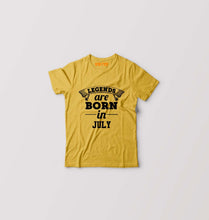 Load image into Gallery viewer, Legends are Born in July Kids T-Shirt for Boy/Girl-Golden Yellow-Ektarfa.online
