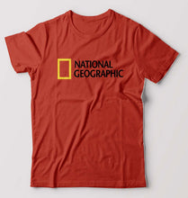 Load image into Gallery viewer, National geographic T-Shirt for Men-S(38 Inches)-Brick Red-Ektarfa.online
