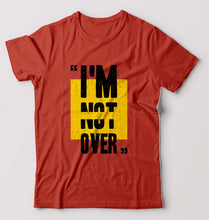Load image into Gallery viewer, I&#39;M Not Over T-Shirt for Men-S(38 Inches)-Brick Red-Ektarfa.online
