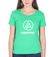 Load image into Gallery viewer, Linkin Park T-Shirt for Women-XS(32 Inches)-Flag Green-Ektarfa.online
