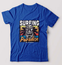 Load image into Gallery viewer, Surfing California Wild T-Shirt for Men-S(38 Inches)-Royal Blue-Ektarfa.online
