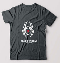 Load image into Gallery viewer, Black Widow Spider T-Shirt for Men-Steel grey-Ektarfa.online
