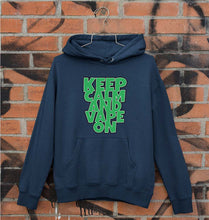 Load image into Gallery viewer, keep calm and vape on Unisex Hoodie for Men/Women-Navy Blue-Ektarfa.online
