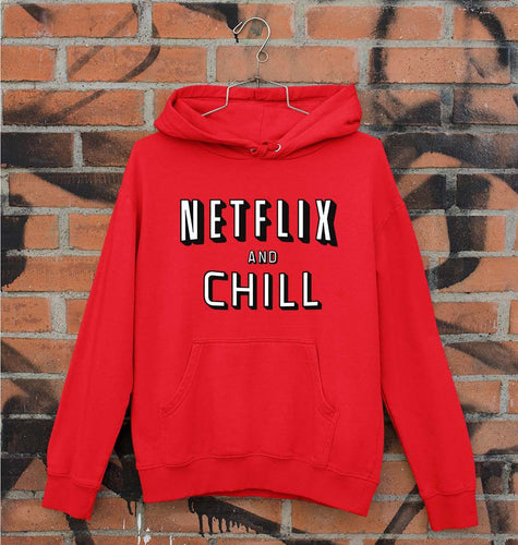 Netflix and chill Unisex Hoodie for Men/Women-Red-Ektarfa.online