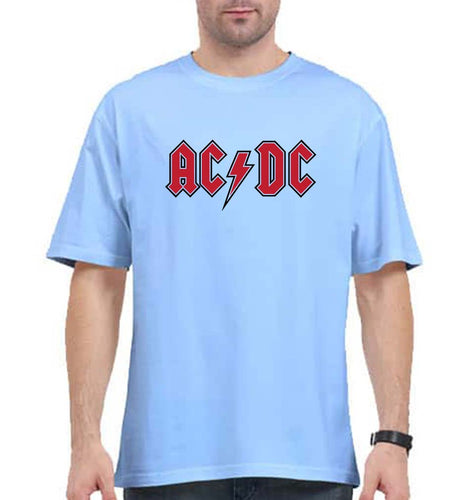 ACDC Oversized T-Shirt for Men-Baby Blue-Ektarfa.online