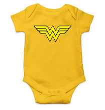 Load image into Gallery viewer, Wonder Woman Superhero Kids Romper Kids Romper For Baby Boy/Girl-0-5 Months(18 Inches)-Yellow-Ektarfa.online
