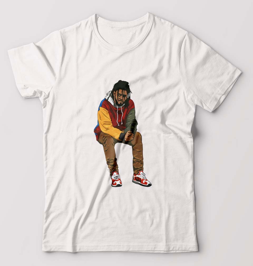 J. Cole T-Shirt for Men-White-Ektarfa.online
