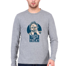 Load image into Gallery viewer, Trick or Treat Full Sleeves T-Shirt for Men-S(38 Inches)-Grey Melange-Ektarfa.online
