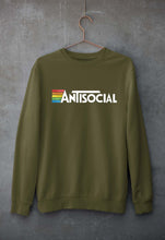 Load image into Gallery viewer, AntiSocial Unisex Sweatshirt for Men/Women-Olive Green-Ektarfa.online
