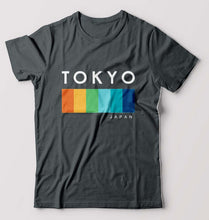 Load image into Gallery viewer, Tokyo Japan T-Shirt for Men-S(38 Inches)-Steel grey-Ektarfa.online
