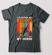 Load image into Gallery viewer, Horse Riding T-Shirt for Men-Steel grey-Ektarfa.online
