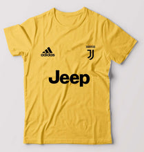Load image into Gallery viewer, Juventus F.C. 2021-22 T-Shirt for Men-S(38 Inches)-Golden Yellow-Ektarfa.online
