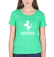 Load image into Gallery viewer, Ferrari F1 T-Shirt for Women-XS(32 Inches)-flag green-Ektarfa.online
