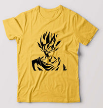 Load image into Gallery viewer, Anime Goku T-Shirt for Men-S(38 Inches)-Golden Yellow-Ektarfa.online
