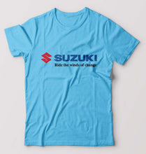 Load image into Gallery viewer, Suzuki T-Shirt for Men-S(38 Inches)-Light Blue-Ektarfa.online
