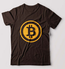 Load image into Gallery viewer, Cryptocurrency Bitcoin T-Shirt for Men-Coffee Brown-Ektarfa.online
